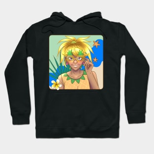 Tropical Pineapple Girl Summer Hoodie